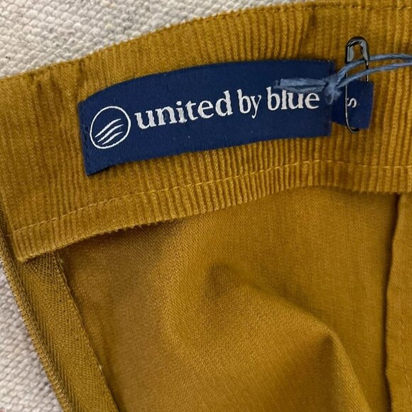 United By Blue Woman's Smoky Ochre Organic Corduroy Pinafore Dress sz sm - Picture 6 of 9